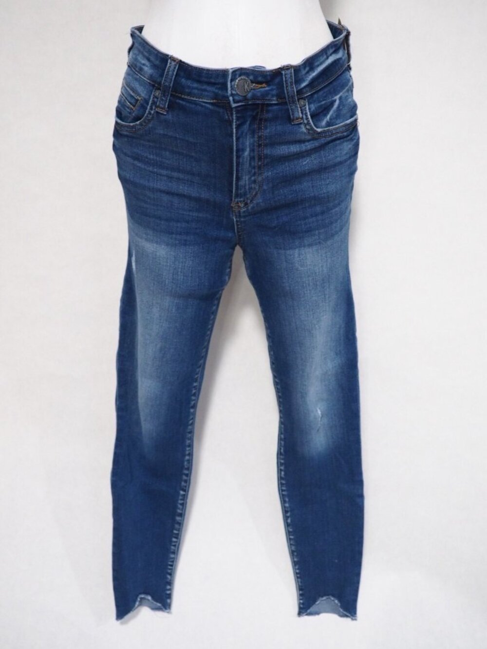 KUT From The Kloth Blue Connie High Rise Ankle Skinny Jeans, US Size 0